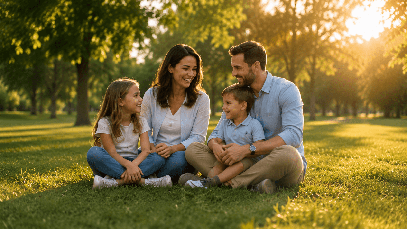 Personas disfrutando de una vida tranquila y protegida