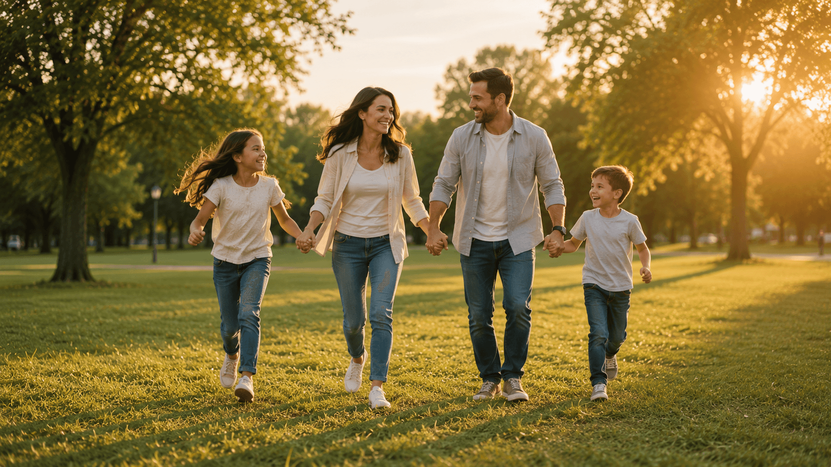 Personas disfrutando de una vida tranquila y protegida